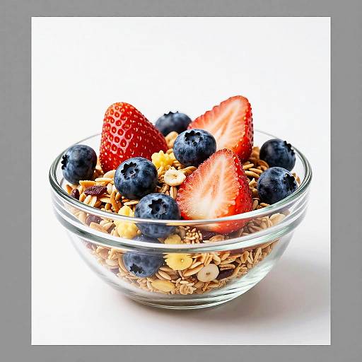 Colorful Fruit and Granola Bowl
