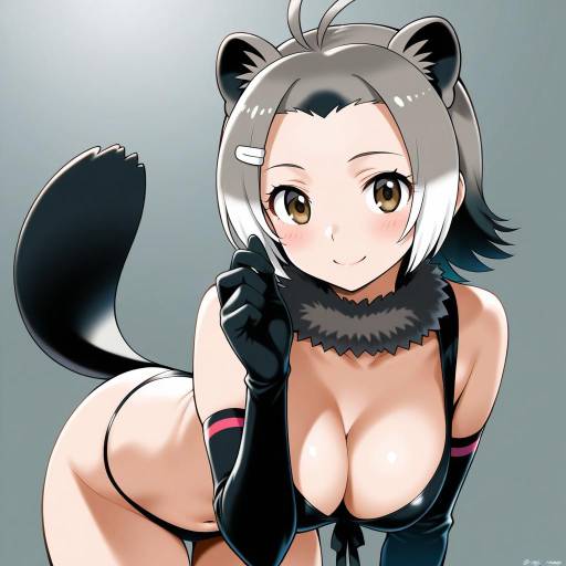 Illustration of American beaver (kemono friends), kemono friends in the style of Minase (takaoka nanase)