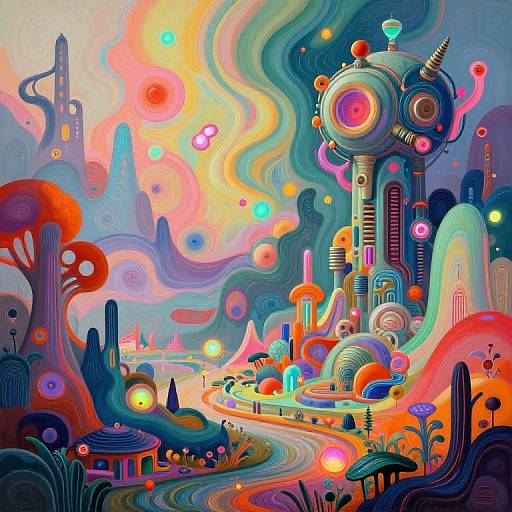 Vibrant Surreal Futuristic AI Art