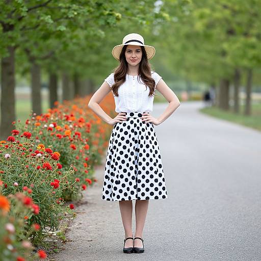 Girl with Orange Blossom Strawberry Hat