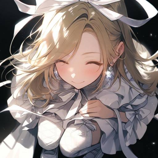 Chic Blonde Girl in Final Fantasy Style