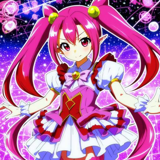 Illustration of Akagi towa, go! princess precure in the style of Terazip