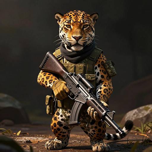 Ultra Detailed Jaguar with Rocket Launcher