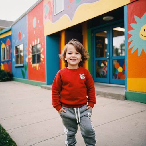 Toddler Fashion Portrait at Kindergarten