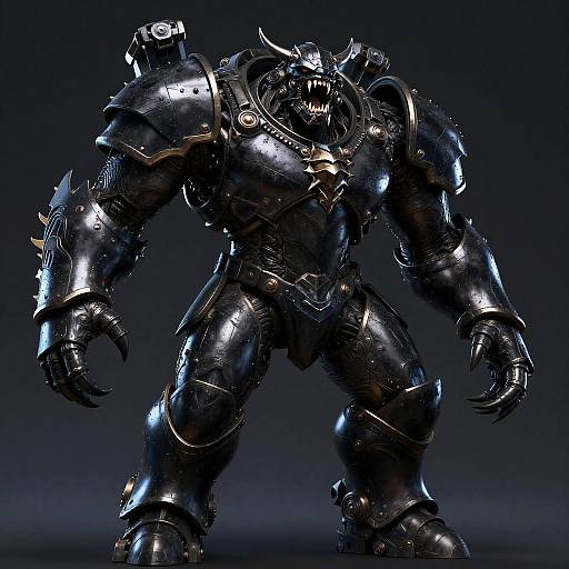 Massive Armored Colossus in Shadow