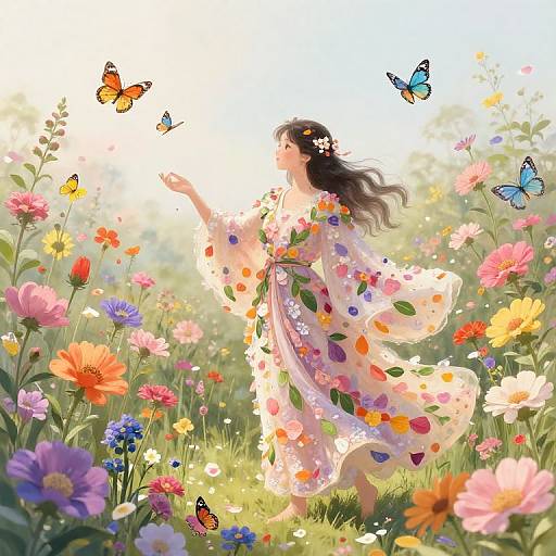 Fairley in Vibrant Flower Garden