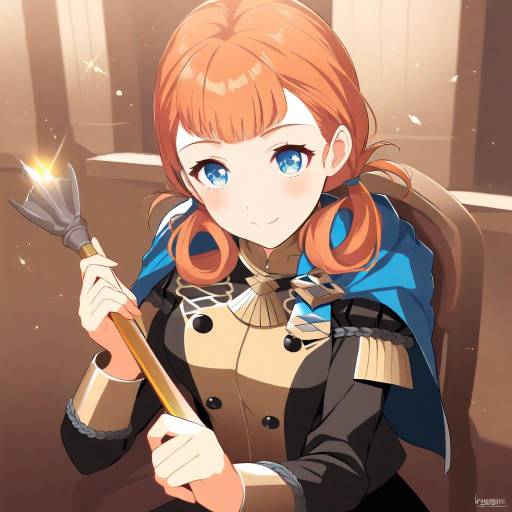 Illustration of Annette fantine dominic, fire emblem in the style of Kisaragi zwei