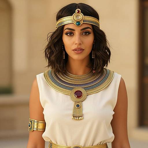 Realistic Egyptian Woman in Jewelry