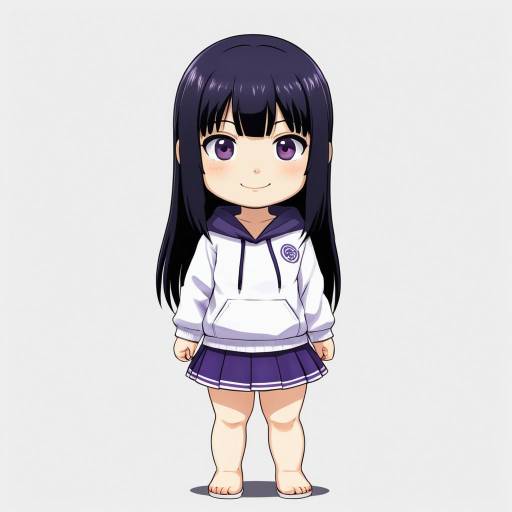 Charming Chibi Hinata Hyuga Illustration