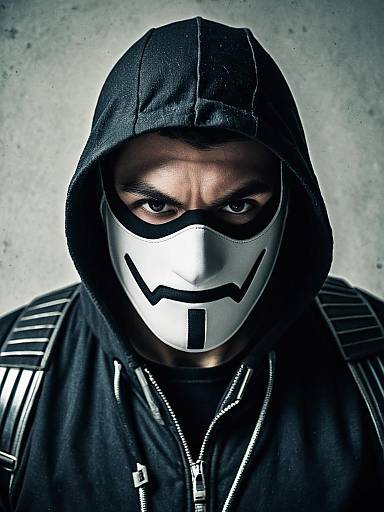 Photorealistic Robber Costume Portrait