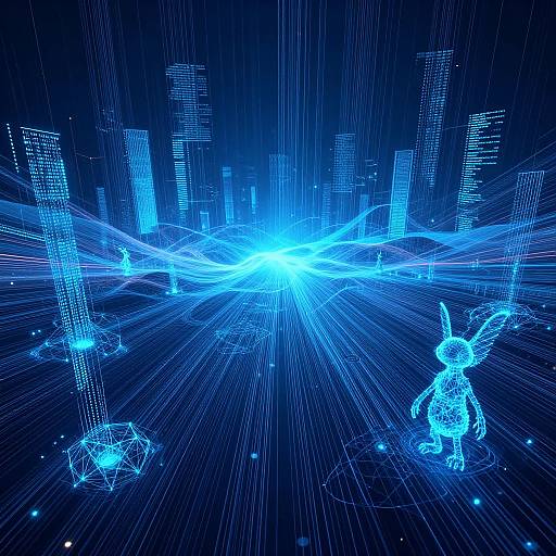 Abstract AI-Generated Digital Landscape