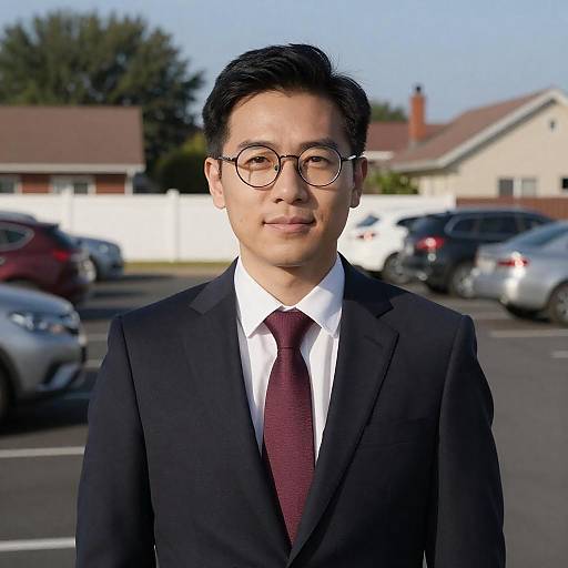 Portrait of a Man in Dark Suit