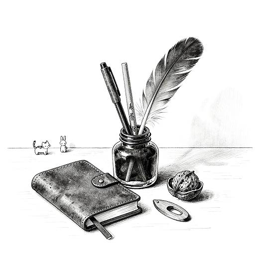 Whimsical Black-and-White Writing Nook