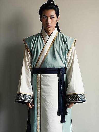 Man in Traditional Tseng Cosplay Costume