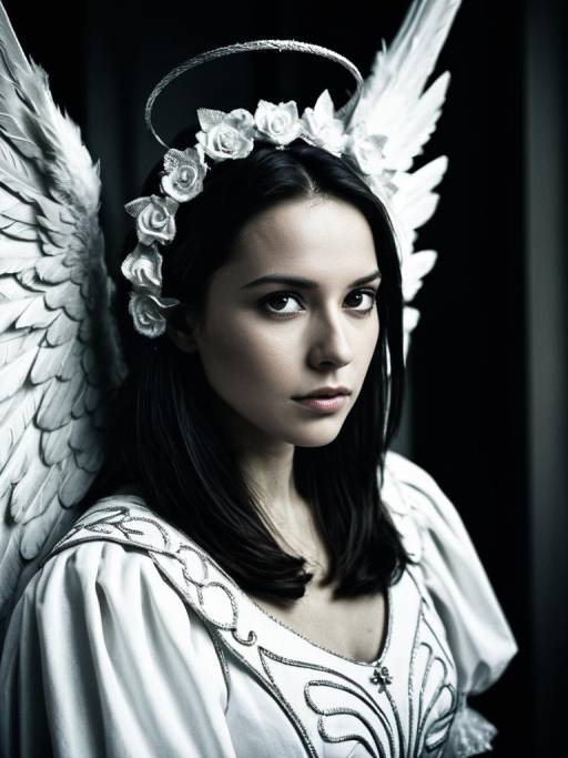 Photorealistic Angel Costume Portrait
