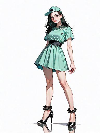 Contemporary Chic in Emerald Mini Dress