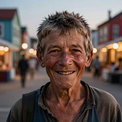 Photorealistic Portrait of Joyful Aged Boy