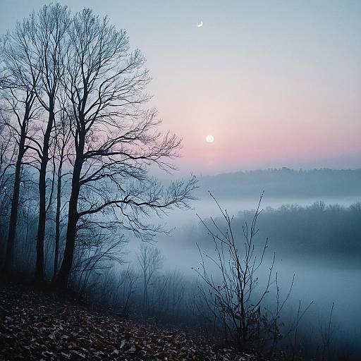 Enchanting Foggy Dawn Painting Inspiration