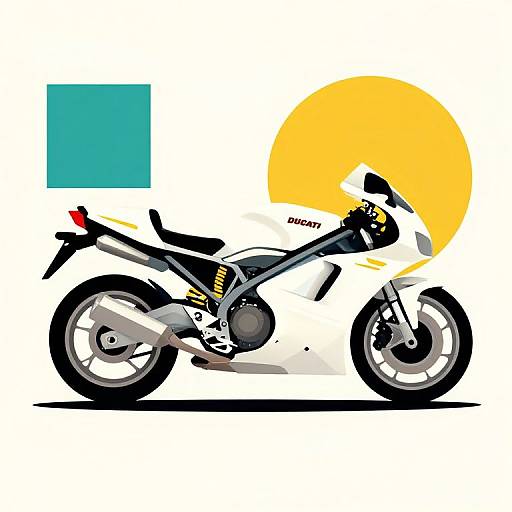 Minimalist Ducati 900SS Abstract Poster