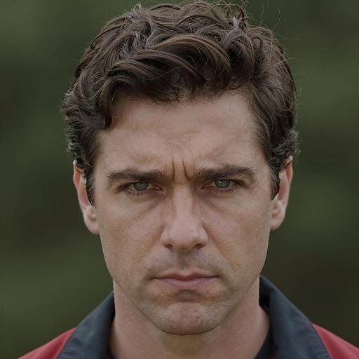 Intense Portrait of a Middle-Aged Man