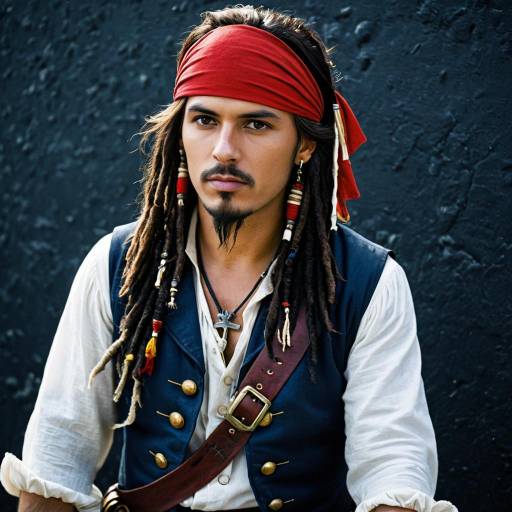 Pirate Costume Portrait with Red Headband