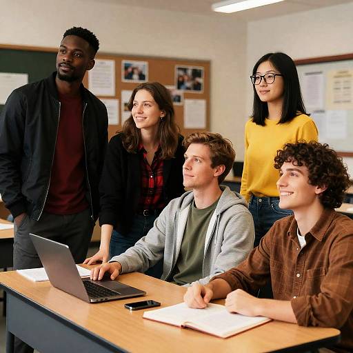 Diverse Classroom Group Portrait