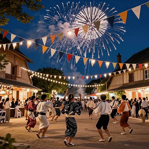 Hokusai Style July 14 Festival Dance