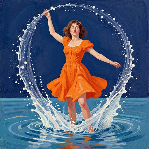 Vibrant Digital Splash Art