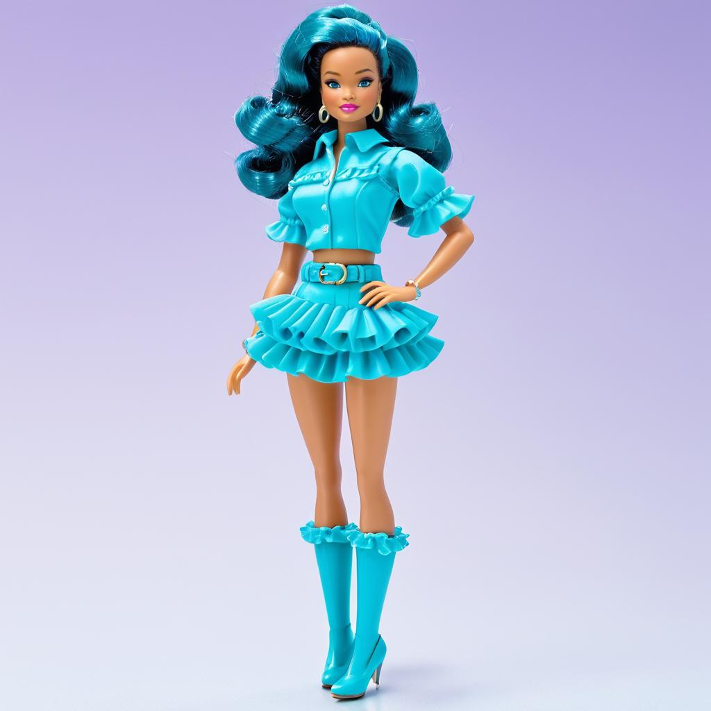 Stylish Barbie in Ruffled Mini Skirt