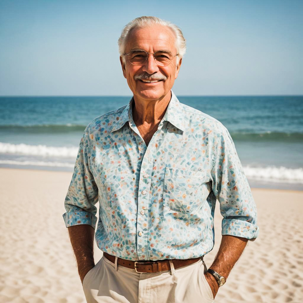 Nostalgic Beach Photoshoot with Grandfather