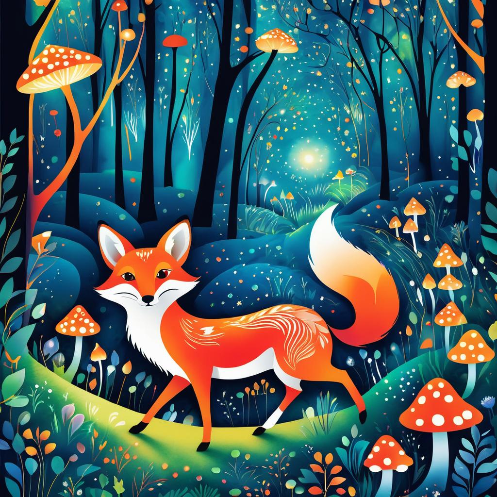 Curious Fox in Enchanted Woodland Art