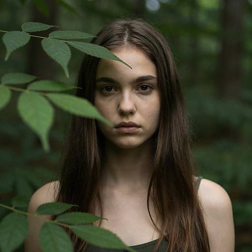 Ethereal Woman in Lush Forest