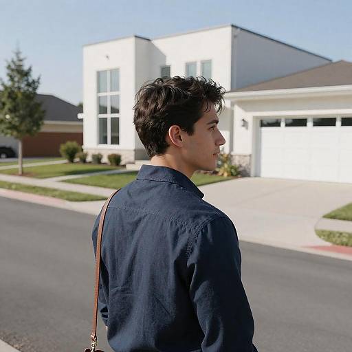 Portrait of Young Man in Driveway