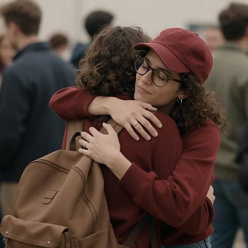 Warm Embrace in a Crowded Space