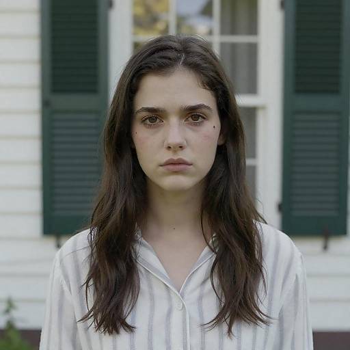 Sunlit Portrait of Bruised Young Woman