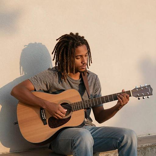 Young Musician Embracing Golden Hour Vibes