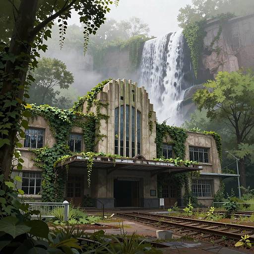 Hyperrealistic Abandoned Art Deco Station