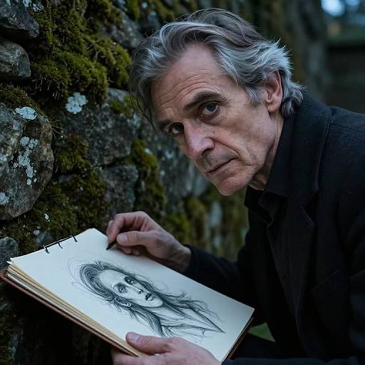 Enigmatic Artist's Twilight Portrait