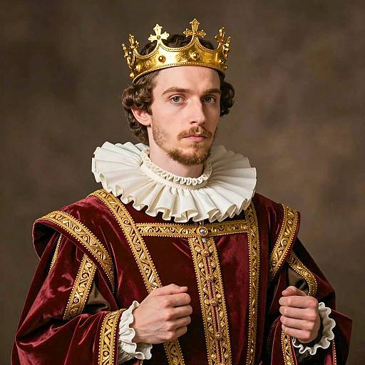 Renaissance Duke in Ornate Regal Costume