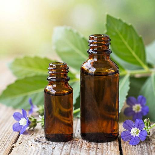 Amber Bottles with Natural Glow