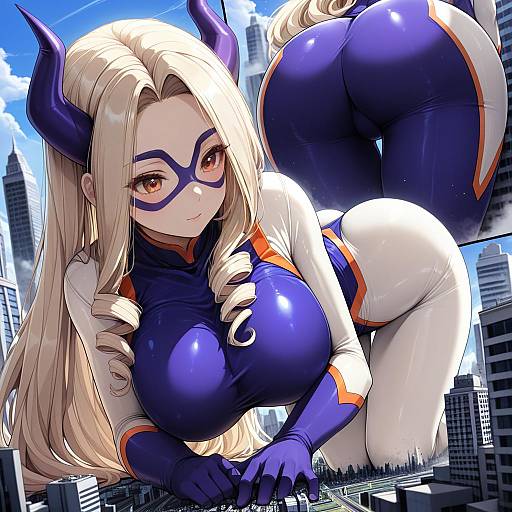 Illustration of Mount lady, boku no hero academia in the style of Ddangbi