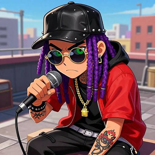 Punk-Inspired Manga Rapper NFT