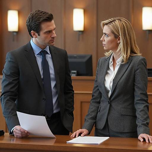 Courtroom Tension Between Two Individuals
