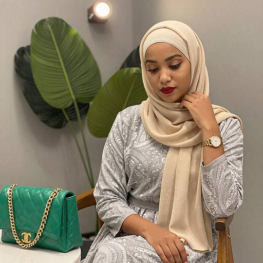 Serene Portrait of Woman in Hijab