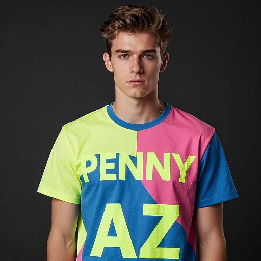 Vibrant EDM Costume Portrait of Young Man