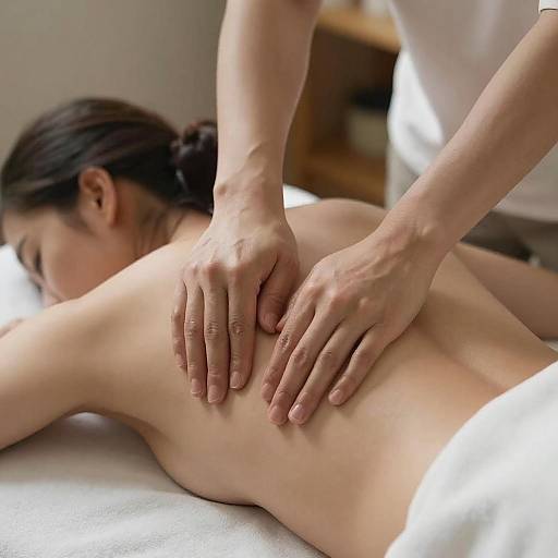 Close-Up of Relaxing Massage Therapy