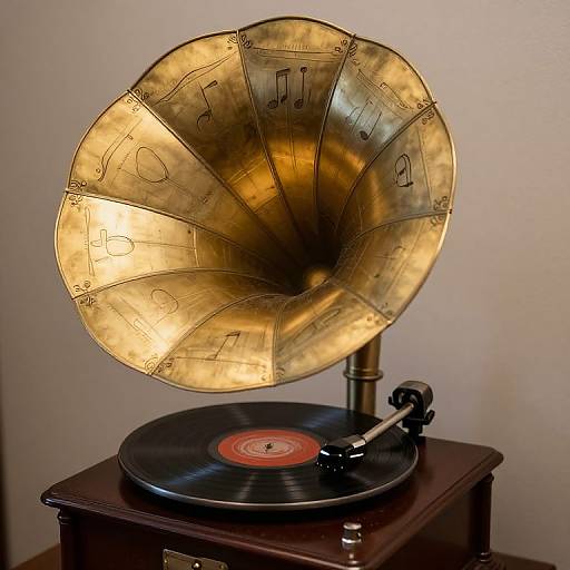 Vintage Gramophone Playing Future Music