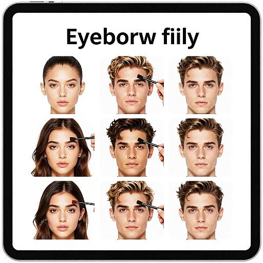 Online Eyebrow & Hairstyle Simulator