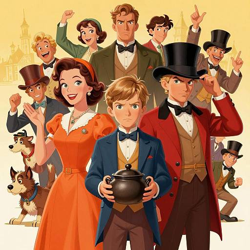 Colorful Chitty Chitty Bang Bang Movie Illustration