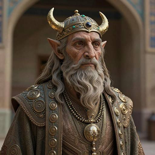 Weathered Beastmaster with Ancient Gaze